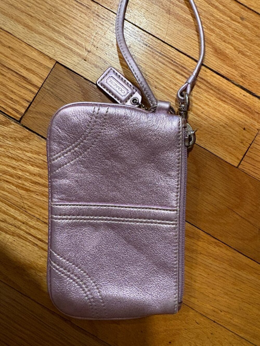 Metallic Coach Wristlet